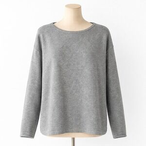 Banana Republic Heritage Cashmere Wool Sweater Sz M Gray Quiet Luxury Minimalist